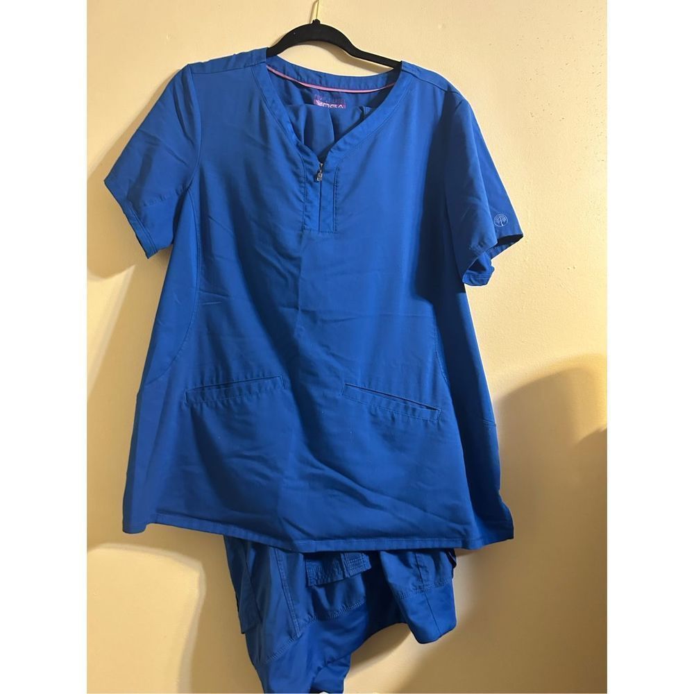 Plus size Healing hands purple yoga scrub set size xxl